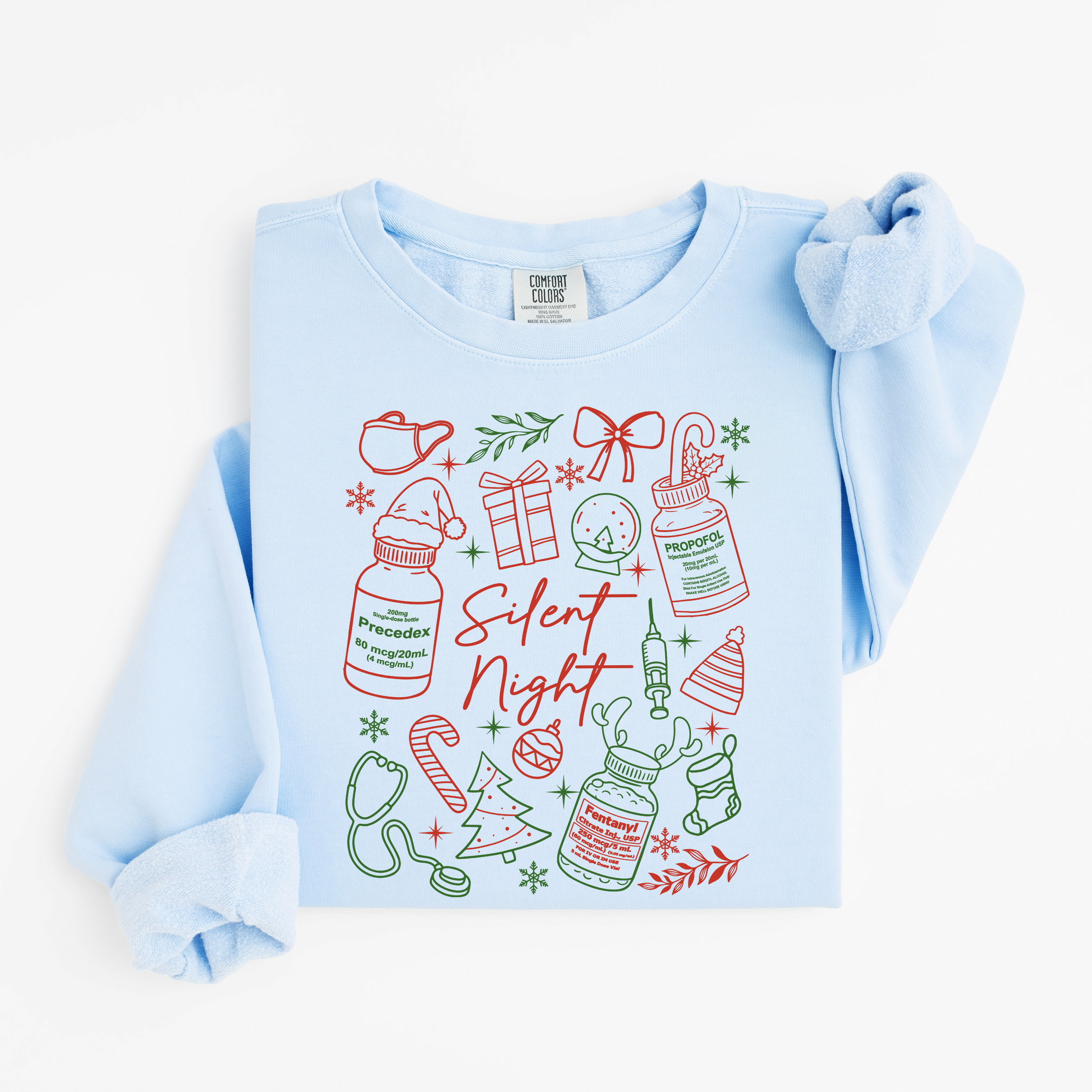 Silent Night Nurse Christmas Sweatshirt