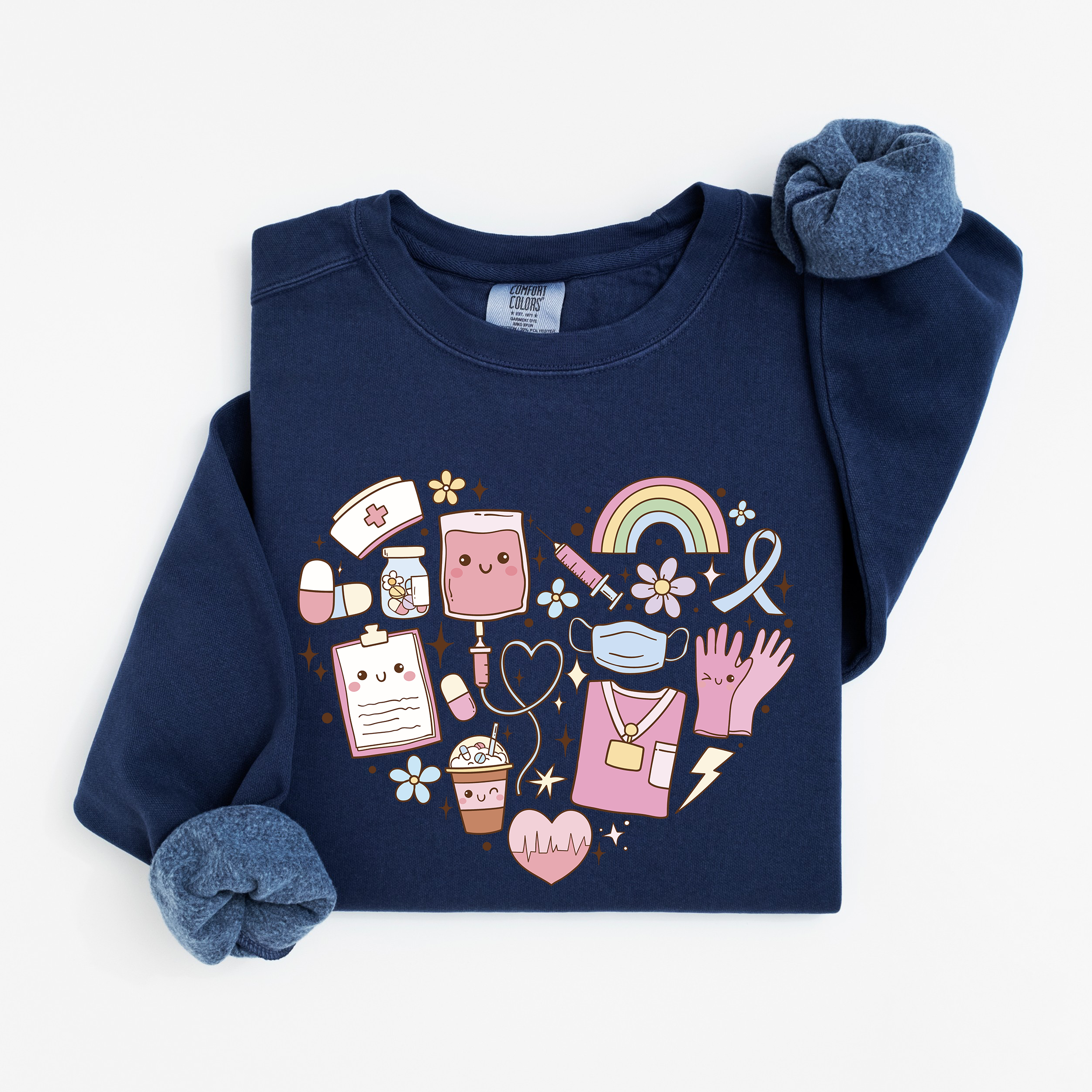 Kawaii Medical Doodle Nurse Sweatshirt