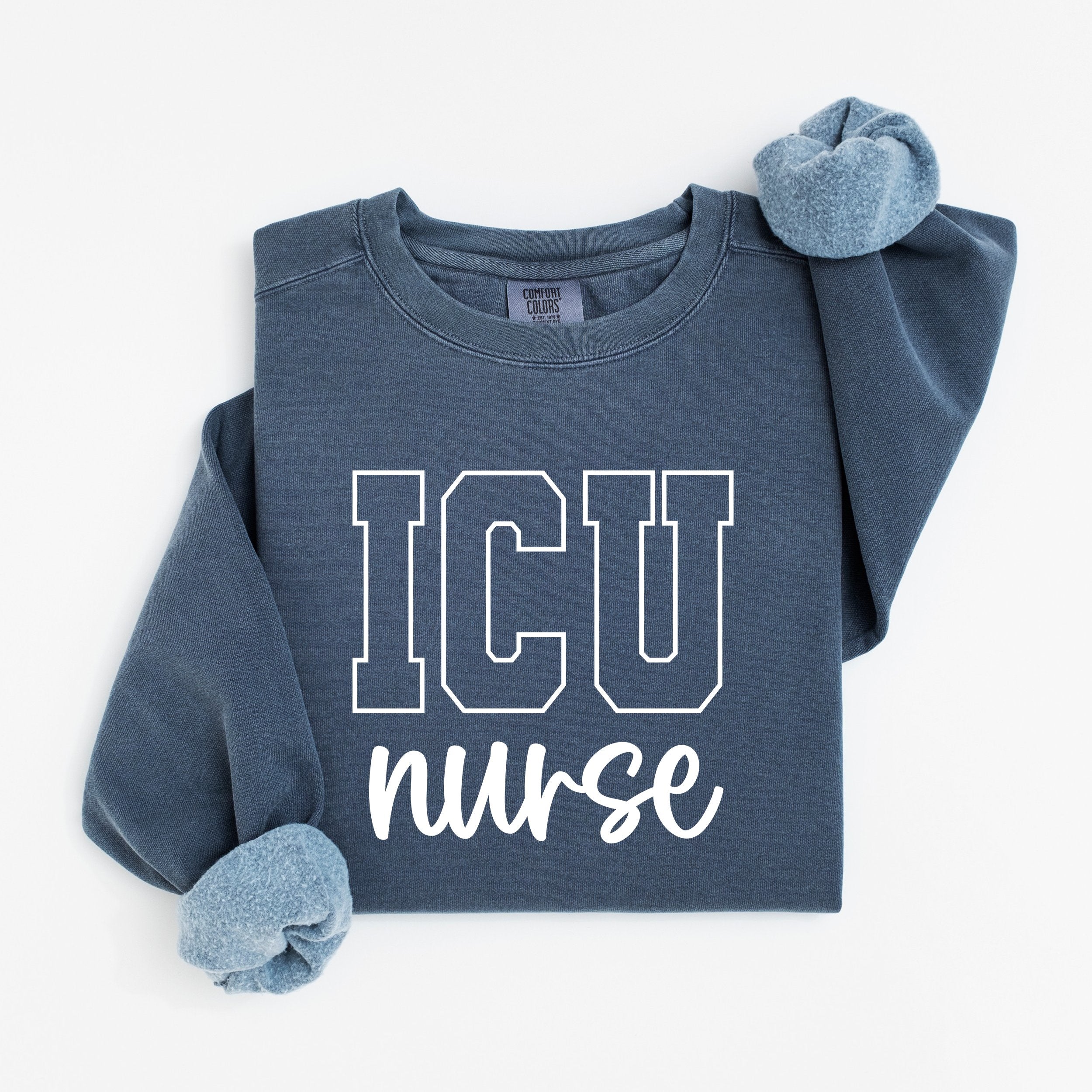 ICU Nurse Varsity Crewneck