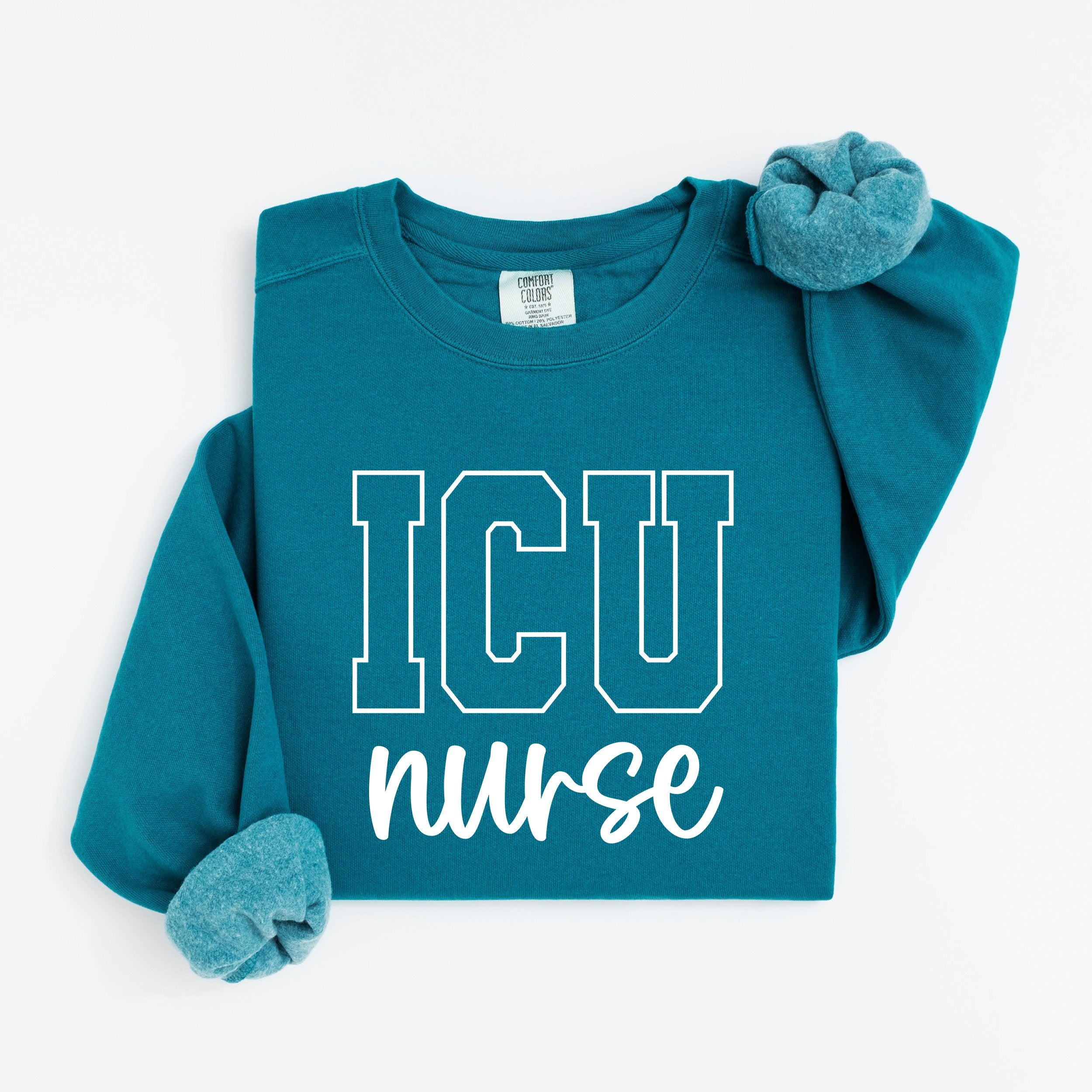 ICU Nurse Varsity Crewneck