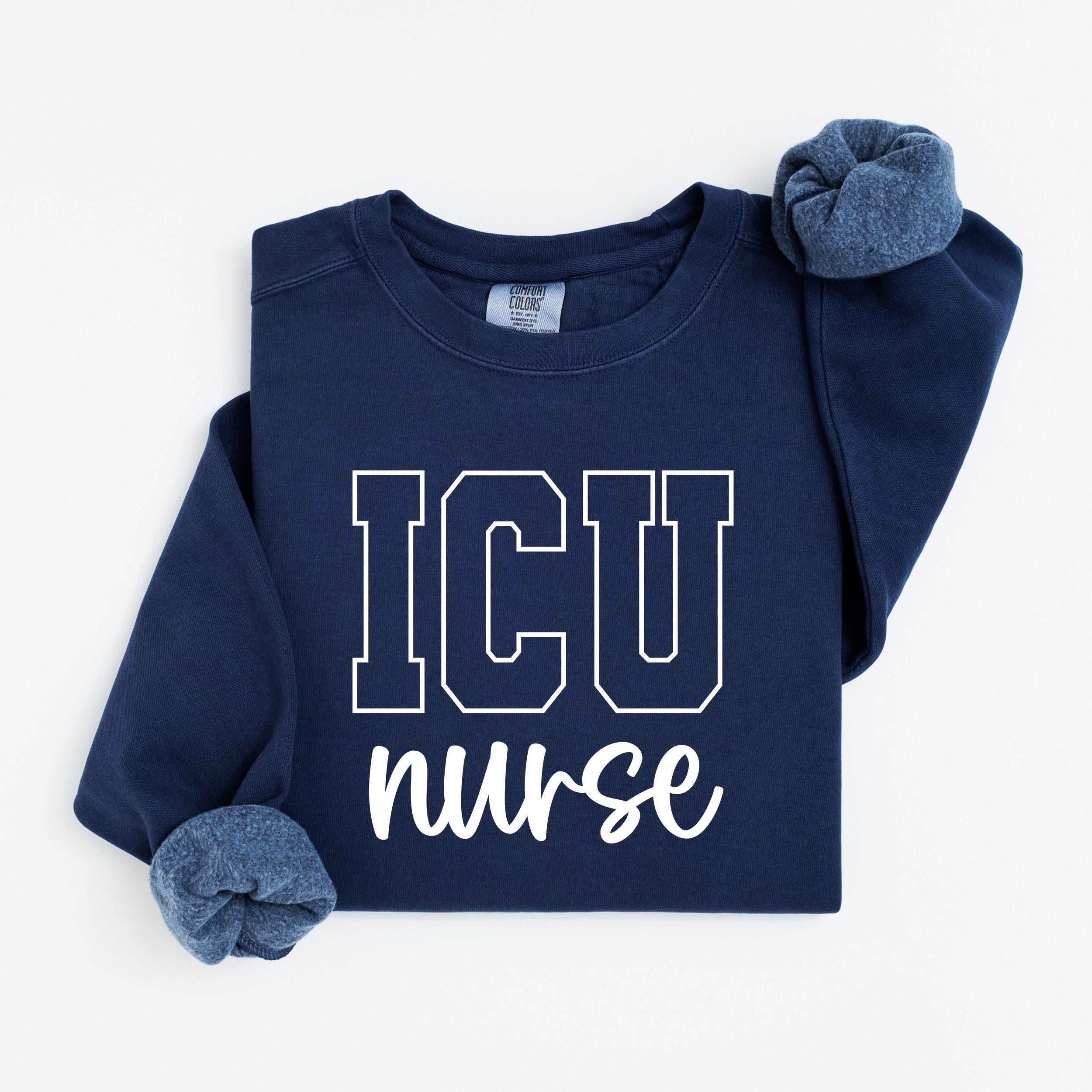 ICU Nurse Varsity Crewneck