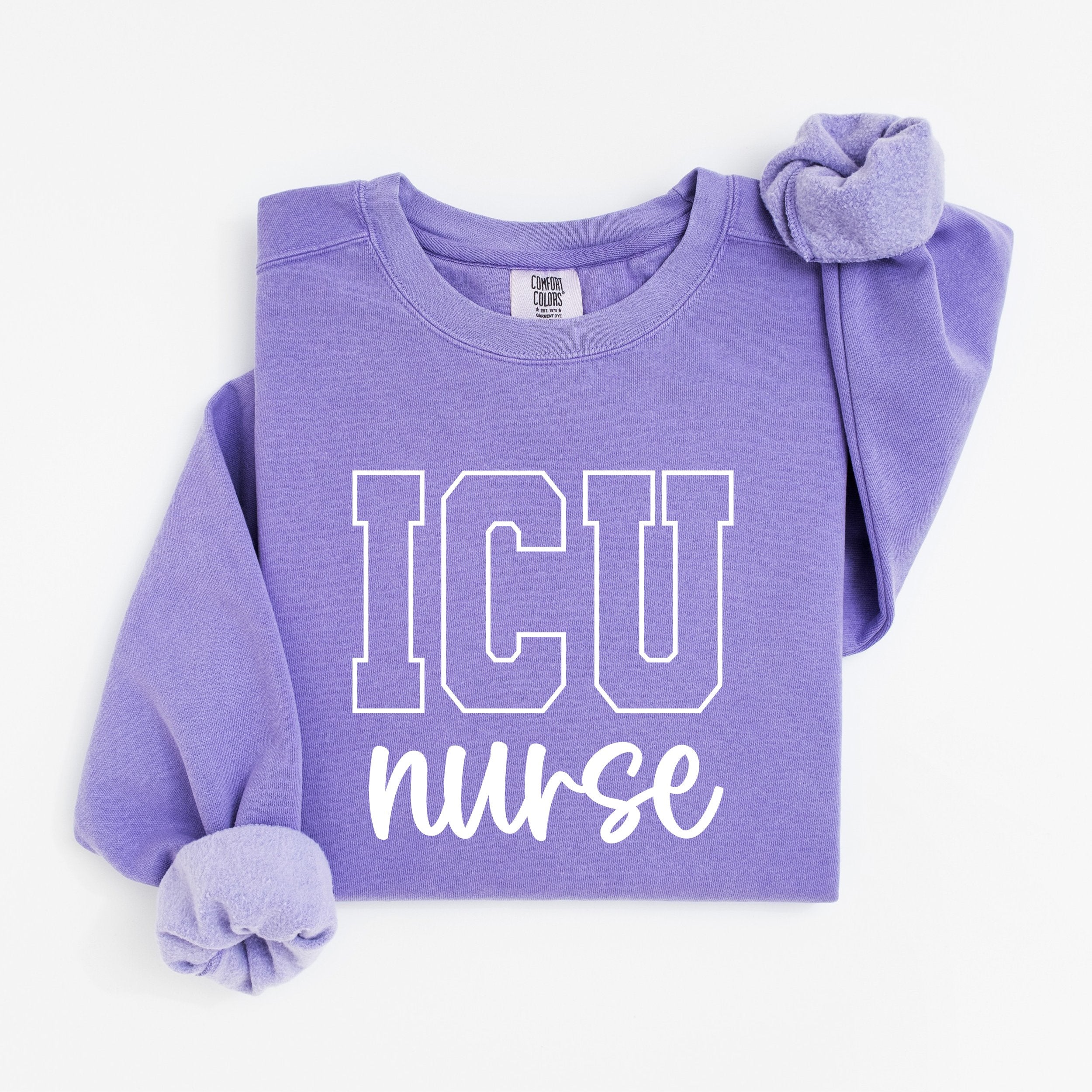 ICU Nurse Varsity Crewneck