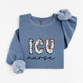 ICU Nurse Floral Sweatshirt
