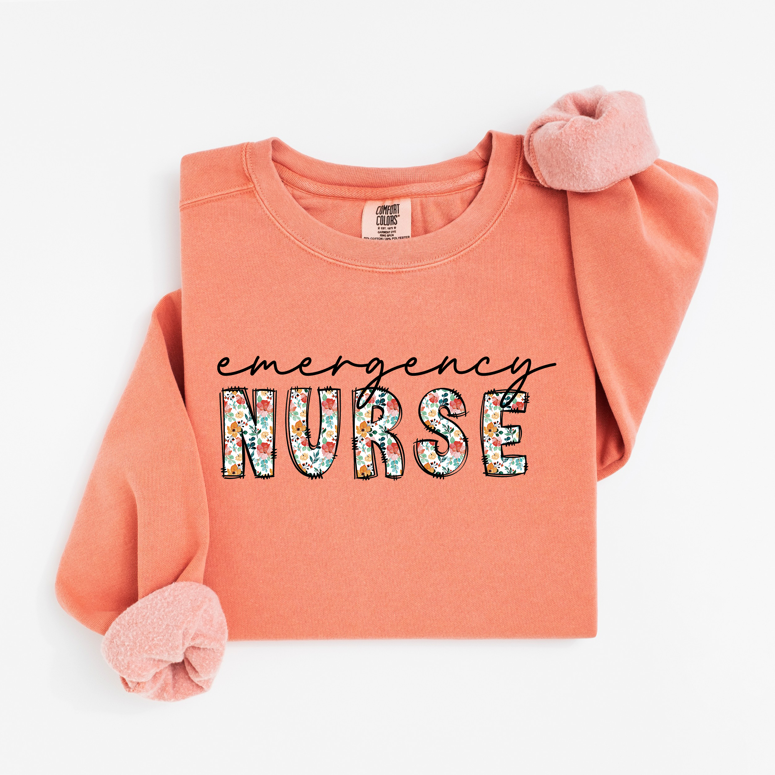 Emergency Nurse Floral Sweatshirt