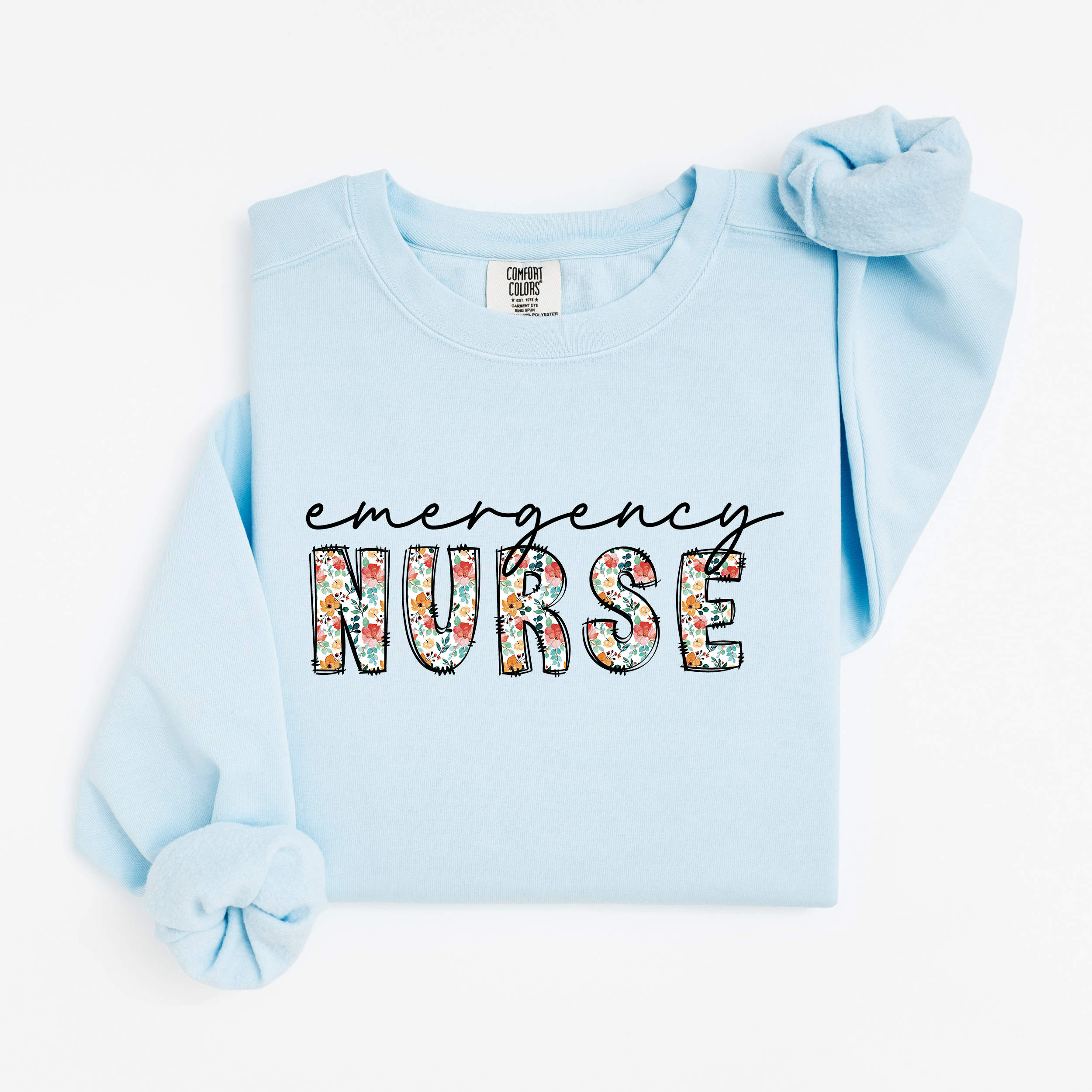Emergency Nurse Floral Sweatshirt