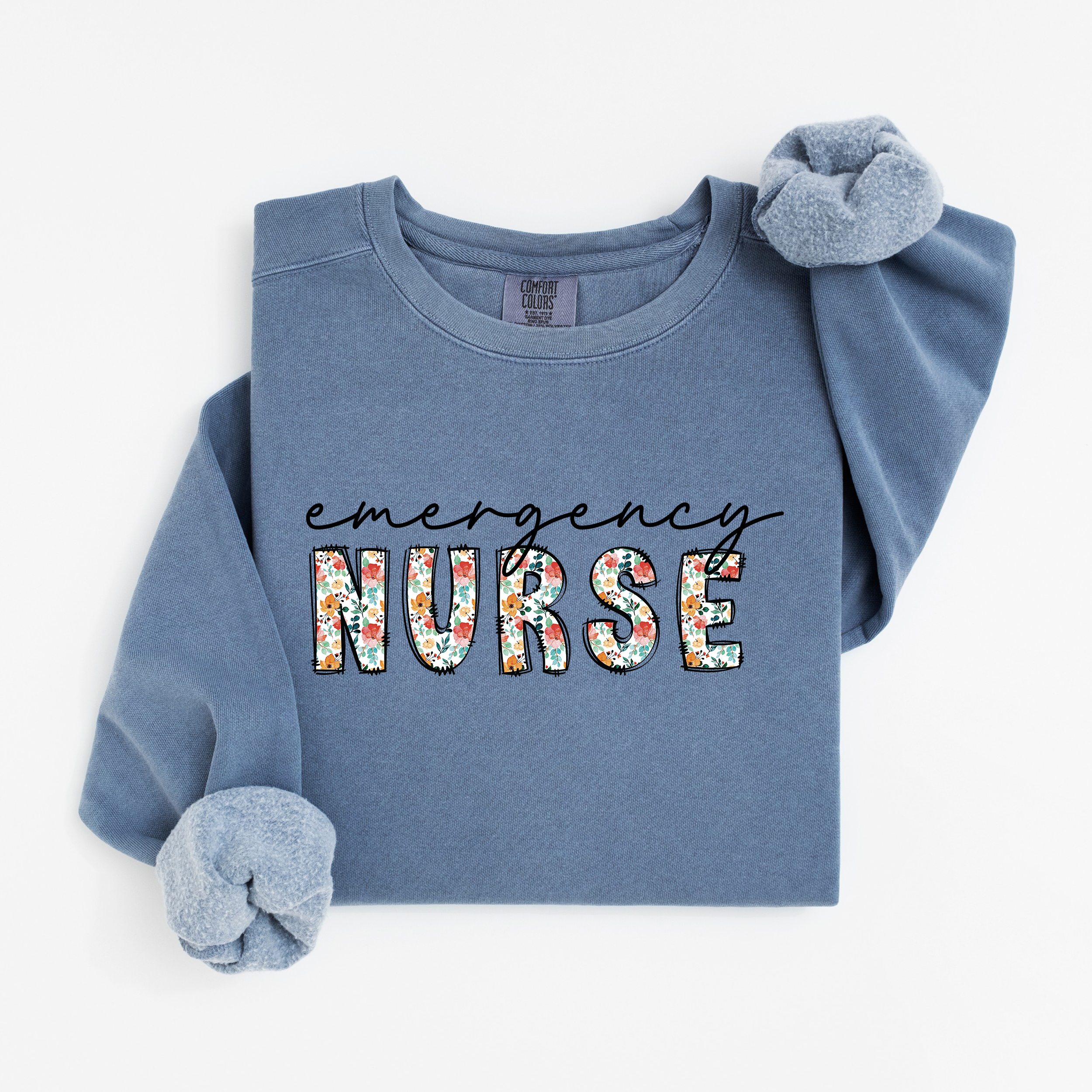 Emergency Nurse Floral Sweatshirt