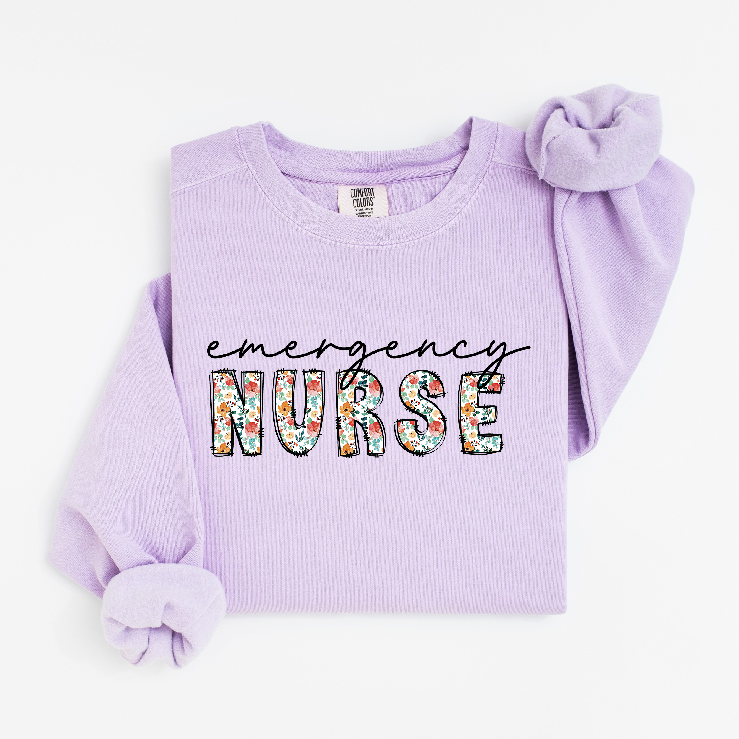 Emergency Nurse Floral Sweatshirt
