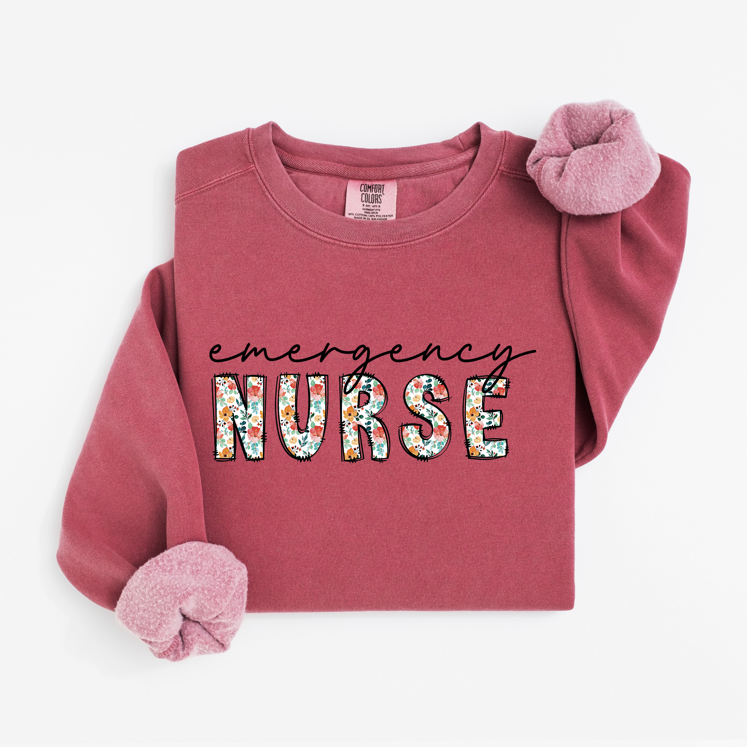 Emergency Nurse Floral Sweatshirt