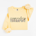 Floral Respiratory Therapist Sweatshirt (Black Script)
