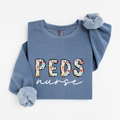 Peds Nurse Floral Crewneck (White Script)