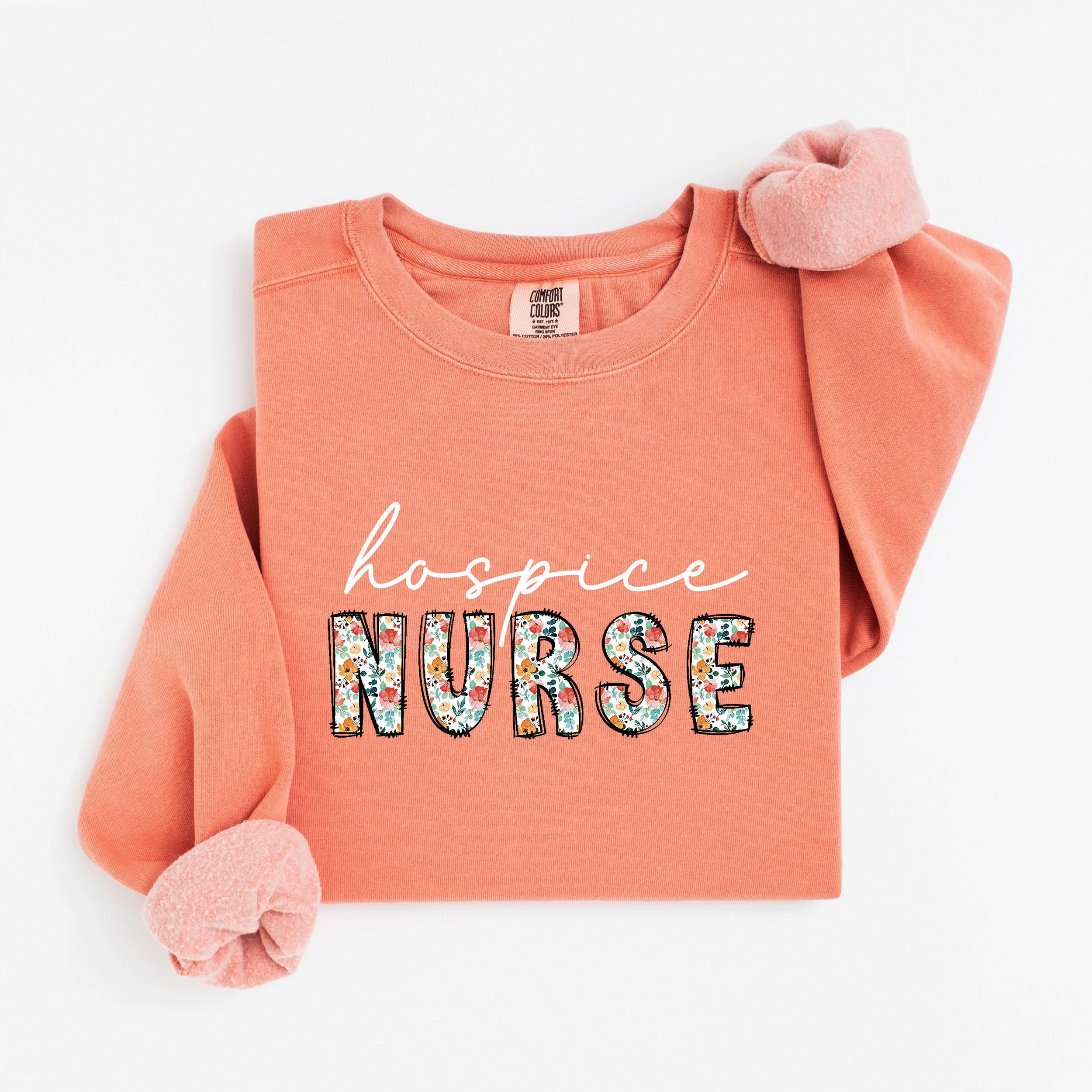 Hospice Nurse Floral Sweatshirt