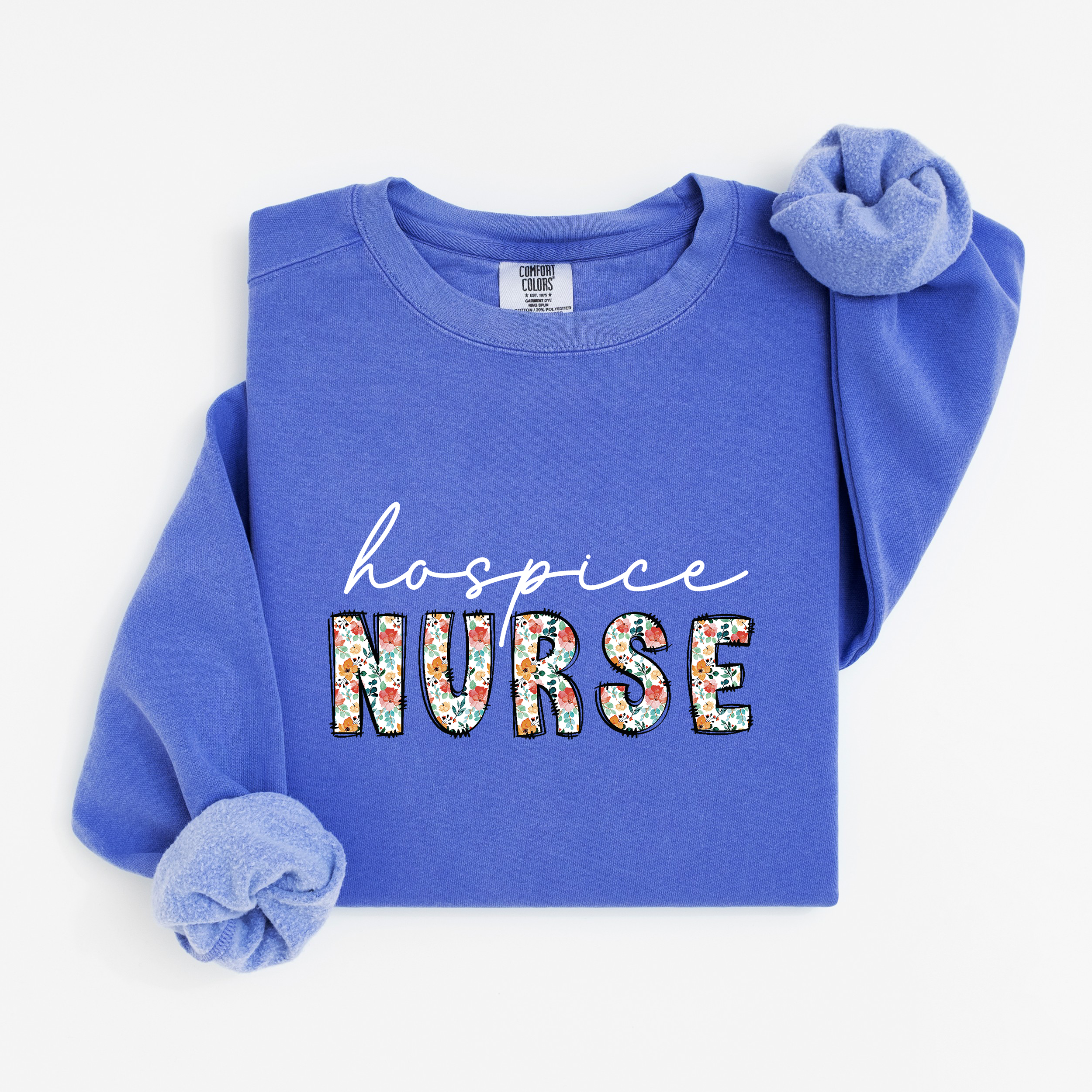 Hospice Nurse Floral Sweatshirt